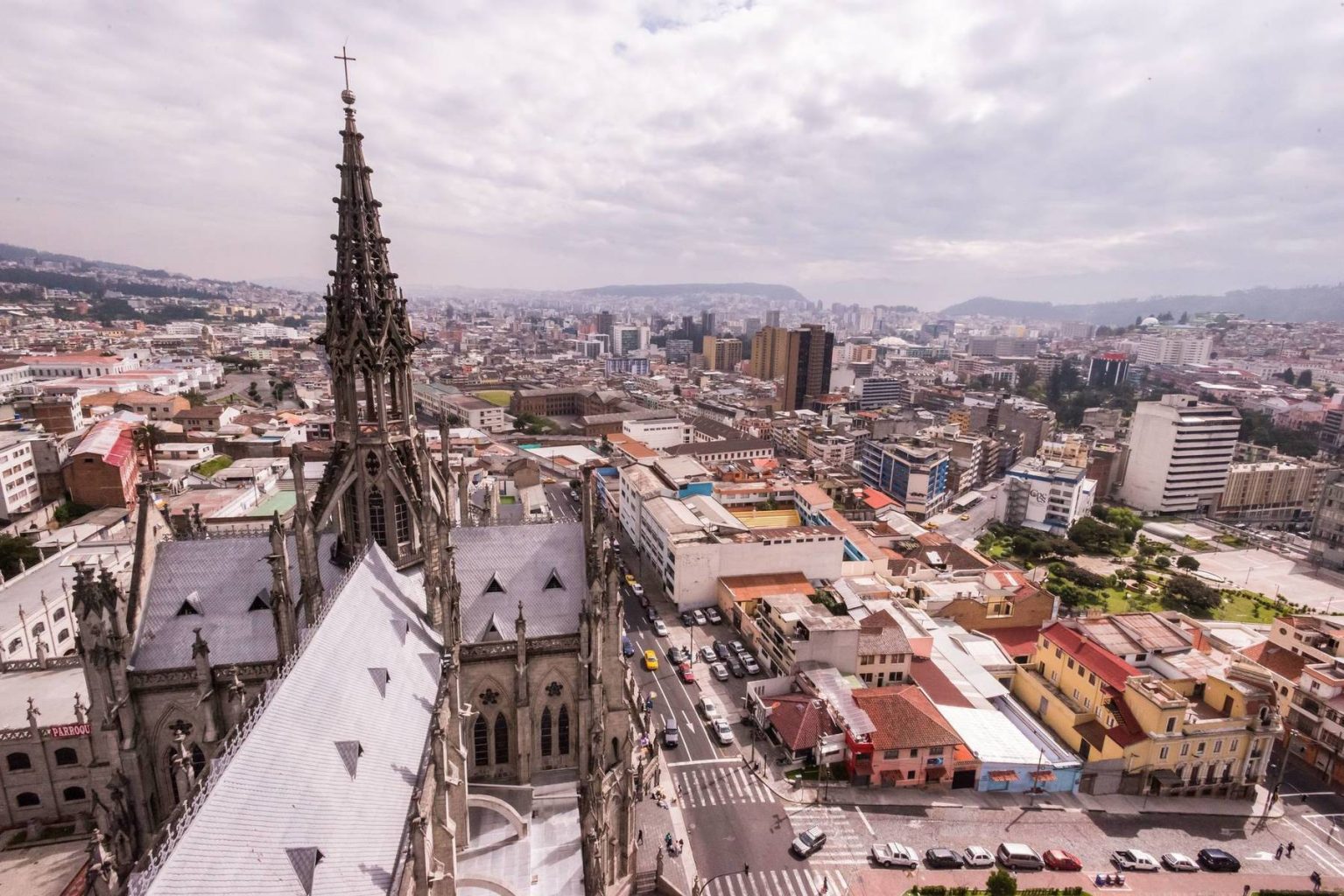 Aerial view of Quito, Ecuador