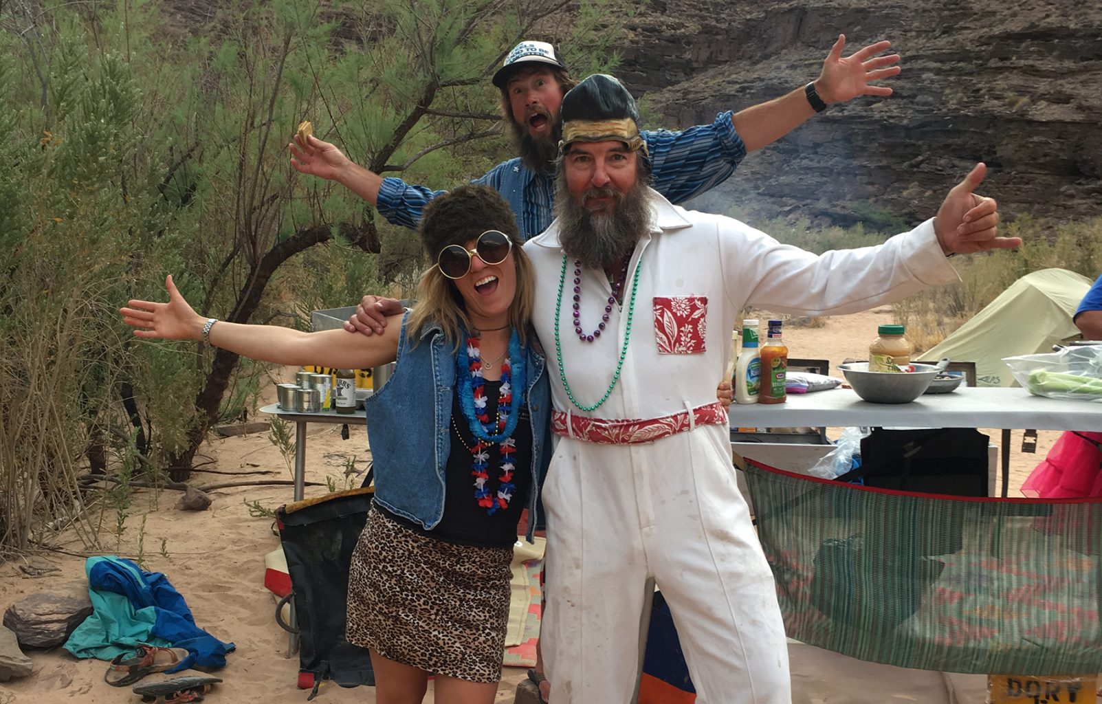 Mia on a Grand Canyon rafting trip with friends
