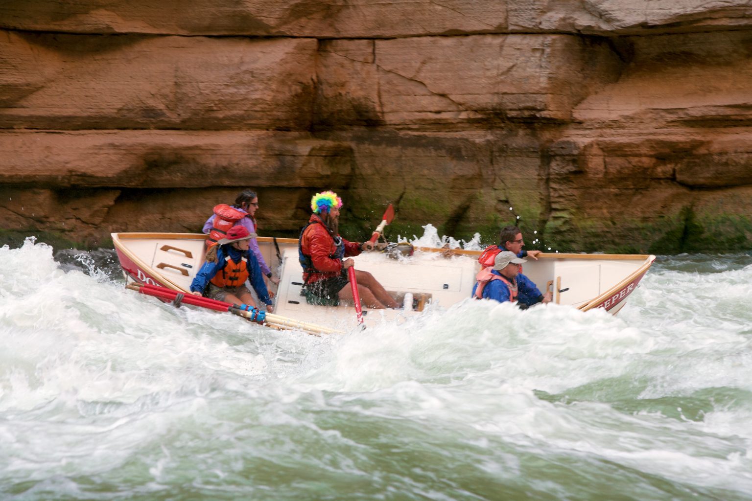 OARS guide Steve Kenney in a dory