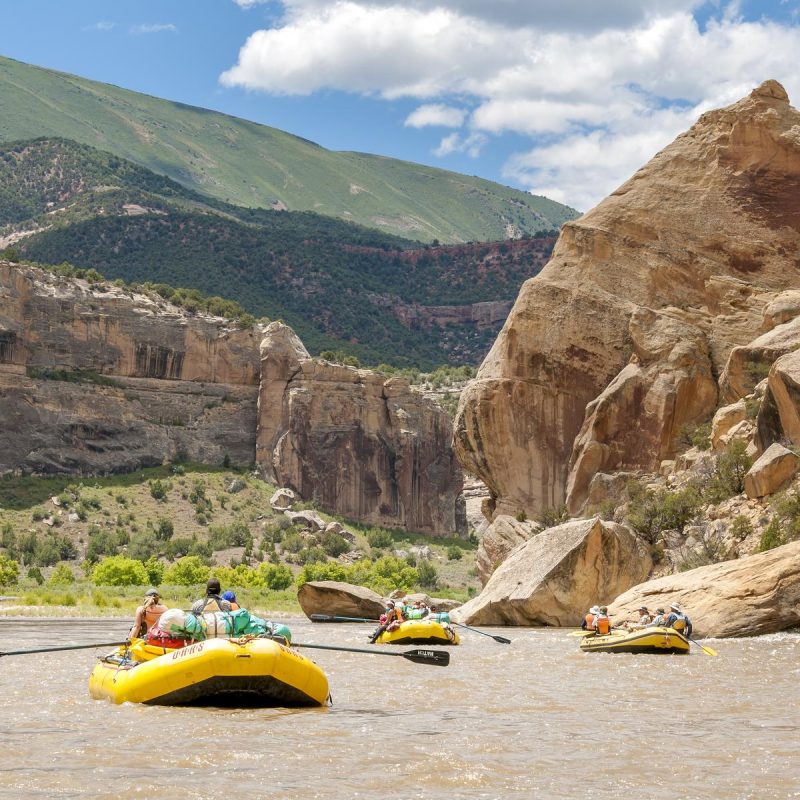 Rafts on the Yampa River