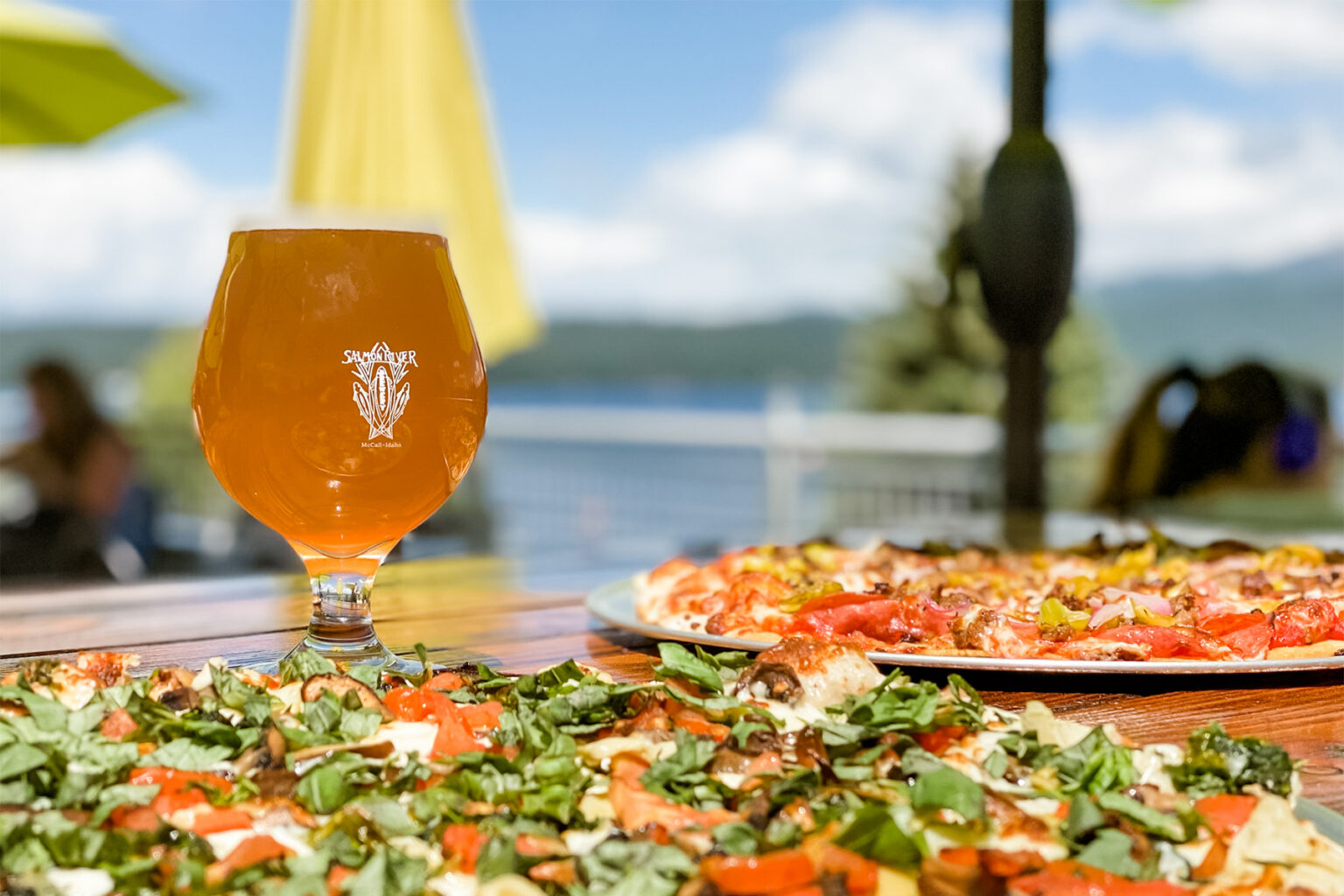 Salmon River Brewery lake views in McCall, Idaho