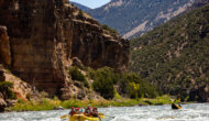 Rafters on the Green River in the Gates of Lodore